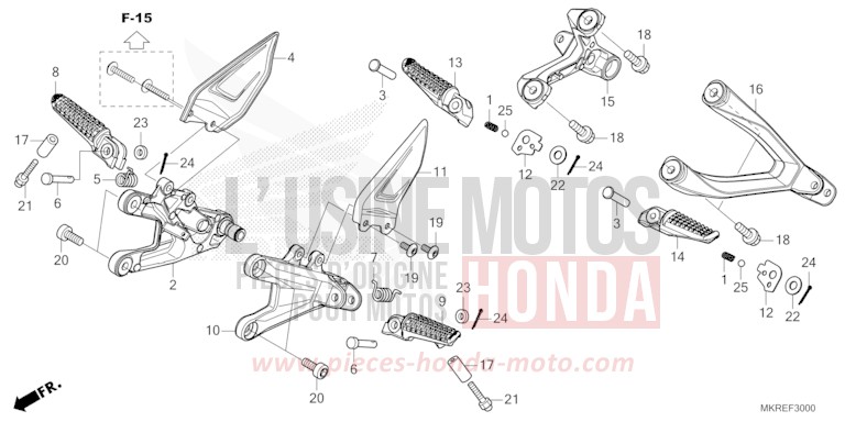 STUFE von CBR1000RR SP SP1 SP2 GRAND PRIX RED (R380) von 2024